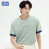 Liquidación Camiseta de Manga Corta con Sensación Fresca de Seda de Hielo para Hombre Verano Nuevo Letra Cuello Redondo Superior Transpirable Camiseta Casual