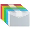 Bolsa Transparente de Archivo para Documentos A4 de Gran Capacidad, Bolsa de Almacenamiento de Archivos A4 de Alta Gama con Pegatinas de Etiquetas, Personalizable