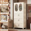 Armario Infantil sin Instalación Gabinete de Almacenamiento para Ropa de Bebé Armario Pequeño para Bebé Organizador Doméstico de Plástico Armario de Almacenamiento Plegable