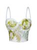 Novo Design de Camisola Floral com Lantejoulas e Peça Externa com Contas, Top Slimming de Peixe de Alto Temperamento