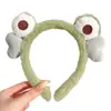 Diadema de peluche de dibujos animados linda y adorable para niñas, diseñada para lavarse la cara, evitar que el cabello se resbale y perfecta para tomar fotografías
