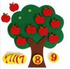 Fieltro Tela No Tejida Manualidades Manzano Matemático Cognitivo 1-10 Preescolar Área de Matemáticas Materiales Didácticos Juguete Educativo Creativo
