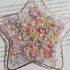 Acrílico gradiente bicolor ponto de glitter luminoso dourado perolado pequeno lírio-do-vale brincos diy acessórios de grampo de cabelo antigo
