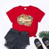 Estación independiente 2023 Nueva ropa casual holgada para mujer Estampado de flores para mamá Hombres y mujeres iguales Cuello redondo Cuello redondo cuello