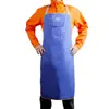 Delantal azul ignífugo Youmeng AP-7036 para soldador, delantal de tela resistente al desgaste e ignífuga para soldadura eléctrica