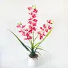27 orquídeas Phalaenopsis artificiales en un arreglo de bonsái falso para decoración de restaurantes y hoteles, plantas en maceta de flores artificiales creativas para decoración de escritorio de oficina, adornos de flores artificiales