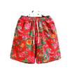 Pantalones Cortos Finos de Verano para Pareja Moda Casual Pantalones de Playa Pantalones Cortos Medios Pantalones Cortos de Hombre Flor Grande del Noreste