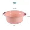 Lavabo para el Hogar de Color Contrastante Engrosado Con Agujeros Lavabo Facial Lavabo Grande para Lavar Ropa Dormitorio de Estudiantes Lavado Facial Plástico Lavabo para Lavar Verduras