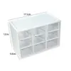 Caja de almacenamiento Jiugongge cuenta de mano transparente compartimento cajón escritorio transparente color niña almacenamiento caja organizadora dormitorio