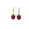 Pendientes sencillos retro de perla roja de Ankora, diseño de nicho, ligeros, lujosos, elegantes, a la moda, exquisitos y versátiles.