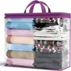 Bolsa de mano transparente para almacenamiento de ropa y edredones, bolsa de natación impermeable, bolsa de almacenamiento portátil para viajes
