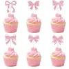 Nueva Decoración para Pastel del Día de San Valentín Chino Inserto Accesorios de Decoración para Bodas Fiestas Lentejuelas Moño Inserto para Pastel