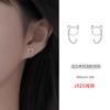 Pendientes de plata de ley S925 con forma de gato hueco, ligeros, de lujo, con diseño de nicho, para perforar la oreja y dormir, joyería para el hueso de la oreja
