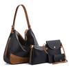 Simples cor combinando bolsa feminina portátil moda grande capacidade de quatro peças conjunto novo europeu e americano único ombro crossbody macio mãe e criança saco