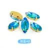 Base Dourada Quatro Garras Marquise Strass Acessórios Vidro Strass Costurados à Mão DIY Vestido de Casamento Sapato Roupa Decoração Acessórios Strass Marquise