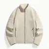 Jaqueta de Couro PU Nova para Primavera e Outono Masculina com Gola Alta Jaqueta Versátil Jaqueta Tie-dye Masculina Solta Tendência Marca Estilo de Rua Retrô Americano