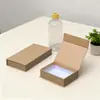 Caixa de Papel Formato Livro com Tampa Flip-Top Magnética Venda Direta, Papel Kraft Natural Colorido Laminado, Caixa Flip-Top Neutra Universal Estilo Livro, Caixa Vazia Pequena em Estoque