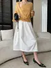 Sinan Otoño Nuevo Estilo Mezcla de Lana Estilo Blogger Falso Dos Piezas Diseño Deconstruido Tejido SN9179