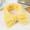 Diadema de Coral Fleece con Lazo para Lavado Facial y Peinado Dulce y Linda Diadema para Lavabo Accesorios para el Cabello de Alto Cráneo Fuente de Suministro de Productos Transfronterizos