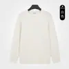 Suéter de Punto para Hombre Otoño Invierno Cuello Redondo Estilo Old Money Color Sólido Manga Larga Suéter de Lujo Ligero Tacto de Alta Gama Rayas Verticales Top Casual