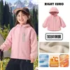 Europa Derecha Niños Niñas Abrigo Invierno Más Terciopelo 2026 Nuevo Bebé Top Ropa Impermeable Ropa de Invierno Niños Niños Ropa