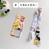 Estuche para Tarjetas Estudiante Winnie the Pooh con Cuerda Larga Estuche Protector para Colgar Tarjeta de Comida en el Cuello Estuche para Tarjeta de Acceso Tarjeta de Autobús Hebilla Tarjeta Anti-pérdida