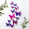 Adesivos de Parede Estéreo 3D Borboleta Simulada Plástico PVC Borboletas Coloridas Ímãs Ímãs de Geladeira Decorações Domésticas de Alto Nível