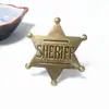 Acessórios para Jogos de Mesa Insígnia de Metal com Pino Insígnia de Estrela de Seis Pontas Latão Cor Antiga Adereços de Fantasia para Jogos