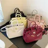 Bolsos de Moda Europeos y Americanos para Mujer, Bolso Kelly de Lujo Ligero con Patrón de Cocodrilo, Bolso Nuevo, Bolso Cruzado con Textura de Nicho Coreano
