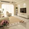 Novo Estilo Tapete de Sala de Estar Estilo Creme Sofá Ditian Quarto Simples Avançado Sem Lavagem Doméstico Luxo Leve Impermeável Cobertor de Cabeceira