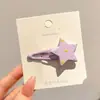 Grampo de Cabelo Estrela de Menina com Bolinhas e Franja Presilha Infantil Estrela de Cinco Pontas Acessórios para Cabelo Quebrado Grampo Dopamina Fofo