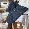 Calça de Moletom Kt Cat para Meninas Outono e Inverno Infantil Quente Casual Estilosa Bebê Grossa de Lã de Alpaca Tendência