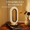 Luminária de Mesa Lua de Cristal para Quarto Principal, Luminária de Mesa Atmosférica Moderna Minimalista LED Recarregável de Luxo Alimentada por USB