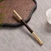 Ladrillo de té de ébano, palisandro y madera de ala de pollo, té Pu-erh, té negro, agujas de té, conos de té, cuchillos de té y accesorios con acero de té estampado