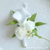 237 Ramillete de celebración de negocios estilo occidental flor de mano suministros de boda estudio de flores artificiales accesorios para fotos Serie Blanca
