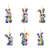 Pendant Acrílico Plano Nuevo Producto Transfronterizo Huevo de Pascua Conejo Lindo Decoración de Coche Regalo de Navidad Acción de Gracias