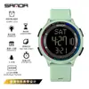 Reloj electrónico luminoso ultrafino de un solo movimiento Sanda, resistente al agua, de tendencia juvenil, reloj de moda para hombres y mujeres, una generación de cabello