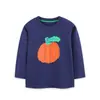 26 Otoño Nuevo Llegada Camiseta de Manga Larga para Niños Estilo Europeo Estampado de Calabaza de Halloween Camiseta de Manga Larga para Niños Dropshipping