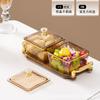 Bandeja de frutas de alta calidad para karaoke, sala de estar, uso doméstico, bandeja para frutos secos y nueces, bandeja para aperitivos, bandeja con compartimentos, cesta de frutas