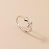 Anillo de Cruz de Corazón con Diamantes Completos de Plata S925 Nalan Europeo y Americano Simple Elegante Anillo Abierto para el Dedo Índice J9756