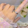 Anillo de diamantes de imitación de circonio 3A de 1 quilate para mujer, joyería nupcial, anillo gigante de diamantes de imitación clásicos de seis garras.
