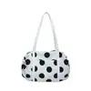 Bolsa de Ombro Patchwork Color Block de Grande Capacidade Transfronteiriça, Bolsa Tote de Couro para o Dia a Dia Estilo Coreano, Bolsa de Mão Moderna e Versátil para Mulheres