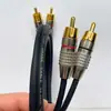 2Rca a 2Rca con Blindaje Amplificador Reproductor de Alta Definición Cable de Loto de Dos a Dos Cuatro Cabezas Cable de Audio AV de 2 a 2