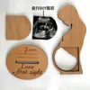 Adornos Transfronterizos, Soporte Conmemorativo de Nacimiento de Bebé, Marco de Fotos para Ecografía de Bebé (Ultrasonido B) para Conmemorar a las Madres Embarazadas