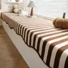 Alfombrilla para Ventana Saliente de Raya de Chenilla 2026 Nuevo Estilo Todas las Estaciones Universal para Ventana Saliente Antideslizante Tela para Reposapiés Cojín Suave Verano