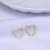 Zhongxing New 14K Gap Ear Buckle Brincos Cross-border Brincos Prata 925 Brincos Orelha Buckle Coração em forma de Orelha Buckle Simples