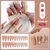 Esmalte de uñas exclusivo transfronterizo Parche de uña postiza de cuadros con pedrería Día de San Valentín ventas directas de fábrica de esmalte de uñas