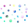 Nueva película láser PET reflectante colorida, pegatinas de pared talladas, pegatinas de pared de vidrio con combinación circular DIY LS004