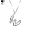 Ka Manqi Joyería Apilada Nueva Transfronteriza Simple y Personalizada Collar de Plata con 26 Letras Exclusivo de Amazon Tk Jewelry