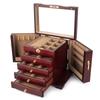 Caja de Joyería de Madera Maciza Gran Capacidad Madera Retro Estilo Chino Joyería Regalo de Boda Caja Práctica